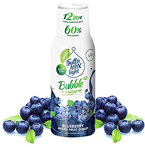 FruttaMax Sugar-Free Blueberry Syrup – 60% Real Fruit | Low-Calorie Drink Syrup for Soda Makers, Cocktails & Desserts – 500ml