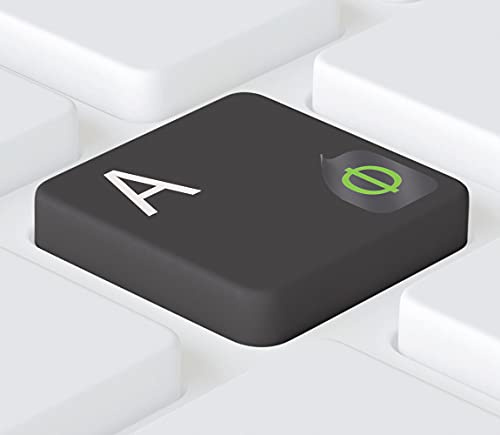 Keystickers® - Adesivi con alfabeto russo per tastiere di PC, notebook e MacBook, 5 x 6 mm, materiale trasparente con vernice protettiva, colore verde chiaro