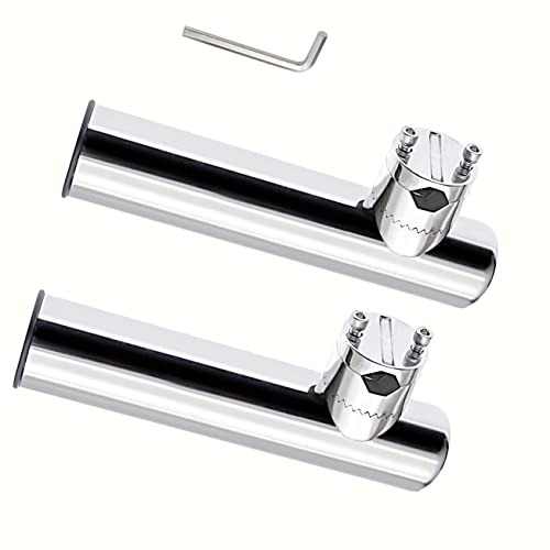 KAOLALI Bootsrutenhalter für Boote, Yachten, Edelstahl, 360 Grad verstellbar, geeignet für Schienen von 22 mm bis 26 mm (2 Stück)