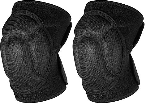 VOCOSTE 1 Par Tortuga Concha Forma Rodilla Brace, Esponja Protección Negro L
