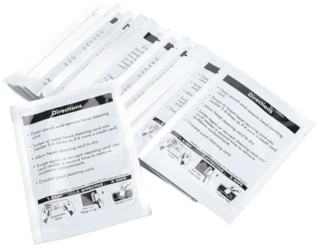 Kreditkarten Reinigungskarten, 50 Stück Kreditkartenleser Reinigungskarten, Geldautomaten POS Swipe Terminal Reinigungskarten für Geldautomaten Kartendrucker 54 X 86 Mm/2,1 X 3,4