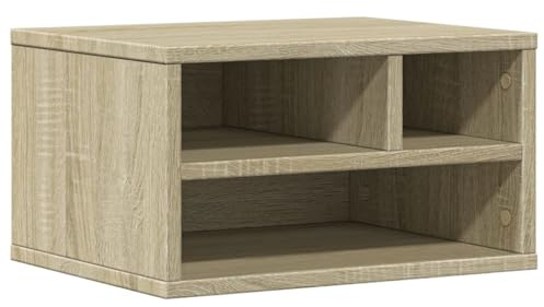 vidaXL Soporte Impresora Madera ingeniería Roble Sonoma 40x32x22,5 cm, Mesa de Impresora, Mesa de Impresora de computadora, Soporte de Impresora con Almacenamiento
