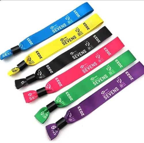 50Pz Braccialetti Personalizzati L'ingresso Del Pass Eventi, Braccialetti Personalizzati Eventi In Tessuto, Braccialetti Colorati, Braccialetti Con Logo Personalizzato Per La Festa Di Nozze