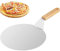 Pelle à Pizza, Pelle de Transfert de Pizza, Palette à Pizza Ronde avec Poignée en Bois et Plateau, Spatule Cuisine pour Tourner vos Pizzas, Crèpes, Tarte etc