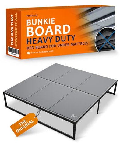 Meliusly Heavy Duty Bunkie Board King Size (76x80) - Non-Slip Breathable Bed Support Board for Slatted Bed Frame, Anti-Sag Under Bed Support, Noise Minimizing Moisture Resistant Bed Board