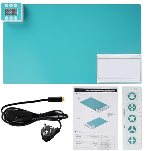 Wattive LCD-skärm Uppvärmningsplatta, Uppvärmningsplatta för Smartphone Och Pad 320W Mobiltelefon Skärmseparator LCD-skärm Separator LCD Värmematta - 38 x 22 x 3,5 cm
