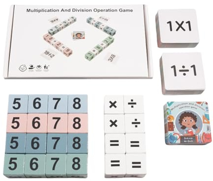 Matematisk räkning - Träleksak för tidigt lärande - block för multiplikation och uppdelning, för grundskoleelever klassrum skola familjekvällar gruppundervisning