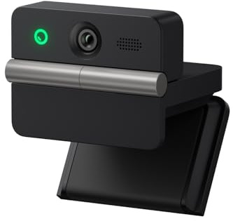 OBSBOT Meet Flip 4K Hopfällbar Webbkamera med Sensor 1/2 och AI-inramning | PDAF-Autofokus, Dubbla Mikrofoner, Geststyrning, AI-Anteckningar, HDR, Skönhetsläge, för Mac, PC och Möten.