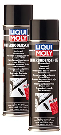 2X LIQUI Moly 6111 Unterbodenschutz Bitumen schwarz Spray Unterboden-Schutz 500m