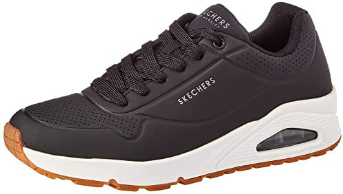Skechers Herren Uno Stand On Air Sneaker, Black Durabuck Trim, 47.5 EU
