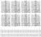 Lot de 8 Charnières de Porte en Acier Inoxydable 10,2 cm - 4 Voies, Roulement à Billes, Épaisseur 2,5 mm, Argenté