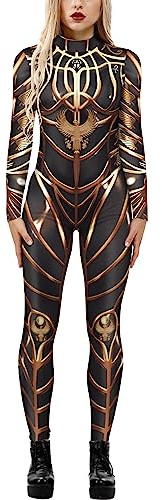 Seaur Halloweenkostym dam robot cosplay catsuit overall ben dräkt karneval XL