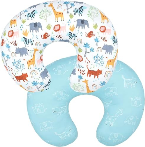 Aisawate Federa per cuscino per allattamento al seno, rimovibile, con motivo carino, federa per cuscino per allattamento, per ragazze e ragazzi, 50 x 45 cm
