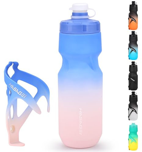 Bike Water Bottle Holder with 24 Oz Bottle, Durable Leak-Proof Non-Slip Design, Lightweight & Universal Fit for Mountain/Road Cycling Accessories