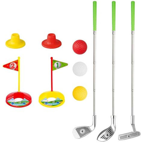 Dickly Kinder-Golfset, Sportspielzeug, pädagogisches Golfspielzeug-Set, Kinder-Golfschläger für drinnen und draußen