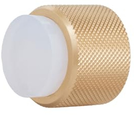 EVI Herrajes | Designer väggdörrstopp – diamant räfflad – 2,8 cm x 2,8 cm – mässing färdig matt – självhäftande och skruvfästning