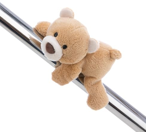 MagNICI 62943 - Imán de Peluche Oso Finni, 12 cm, Color Caramelo, Peluche con imán para frigorífico, Pizarra, Metal y Mucho más, Idea de Regalo