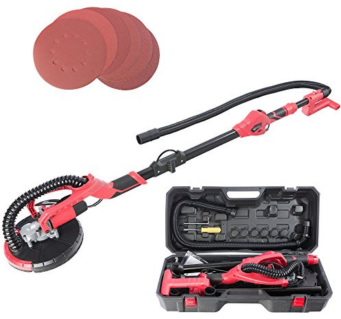 AREBOS Lijadora telescópica para paredes y techos | lijadora de pared | Lijadora Jirafa | 750W | 225 mm TÜV/GS