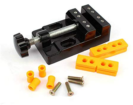 Sourcemall Flat Mini Tischschraubstock Tischklammer Bohrmaschine Schraubstock Werkzeuge für Hobby Craft