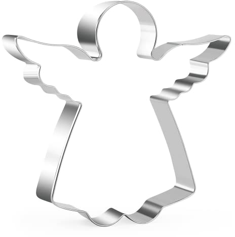 Weihnachten Engel Ausstecherformen zum Ausstecher Keksausstecher Edelstahl, Weihnachtsengel Plätzchen Ausstecher für Plätzchen, Kekse und Fondant