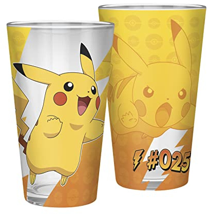 POKEMON - Large Glass Premium - 400ml - Pikachu foil