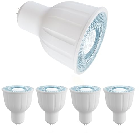 ezmyma led lampa gu5.3 kall vit 6000K 12W,GU5.3 12V LED-lampa 1150LM motsvarande 110W halogenlampa ej dimbar 4 enhet