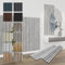 HEXIM Akustikpaneele 138,5x60cm - flexible Lamellenwand Holz MDF Wandpaneele Lamellenverkleidung Wandverkleidung Innendekoration schalldämmend (4 Paneele / 3,32 m² Chicago Concrete - APH10)
