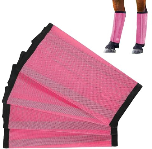 Botas de Mosca para Caballos: Protectores de piernas Reutilizables, envolturas, protección Duradera para Moscas Que minimiza la Fatiga de Las piernas, Reduce el Comportamiento de pisoteo