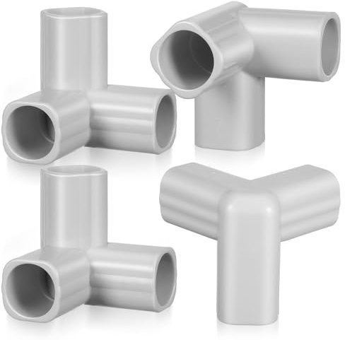 ELAYARD Accessoires pour Parc Bébé 4 Pièces Raccords en Acier à 3 Voies Adaptables pour Protection Bébé Intérieur Extérieur