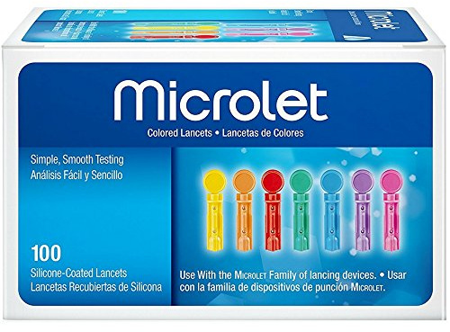 Microlet Colored Lancets 100 Each (Pack of 2)