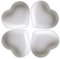 Super süße Herz sharpe Keramik-Soße Dish, Mini Side Gewürzschale, Würze Gerichte/Sushi-Soja-Dipping-Schüssel, Snack-Serviergeschirr, Liebe Porzellan kleine Untertasse Set (4er Set) (8CM)