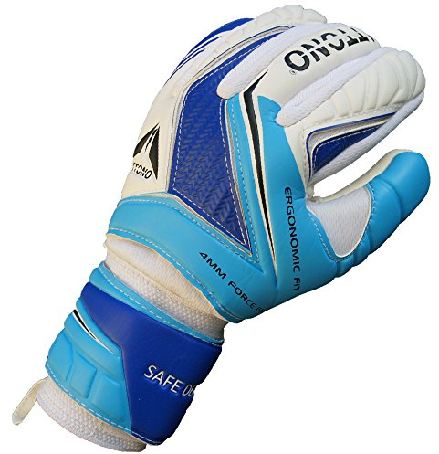 ATTONO Safe Defence - Guantes de portero profesionales con protector de dedos, talla 8