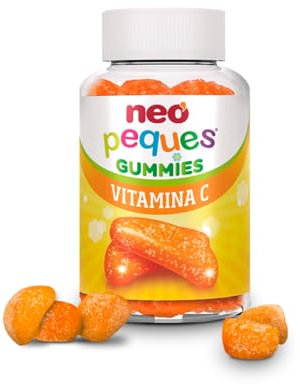 Neo Peques Vitamin C Gummies (30 Einheiten), Nahrungsergänzungsmittel für Kinder ab 3 Jahren, Vitamin Gummies mit Vitamin C in Orangenform, mit Orangengeschmack