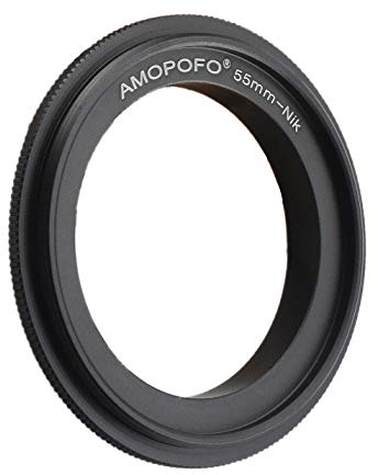 55mm Filter Thread Macro Reverse Mount Adapter Ring, for Nikon D7500 D7100 D7000 D5600 D5200 D500 D90 D810A,D7200, D5500,D750,D810,D5300,D3300,Df, D610 DSLR Cameras