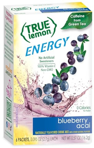 True Lemon Energy Blueberry Acai Drink Mix 0.57oz