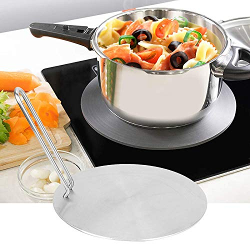 Rehomy Plaque diffuseur de chaleur en acier inoxydable pour plaque à induction, adaptateur convertisseur pour plaque de cuisson électrique à gaz (20 cm)
