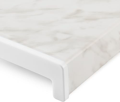 Seiletech.de FENSTERBANK PVC | 15 cm x 110 cm | Marmor | Fensterbrett | für den Innenbereich | Innenfensterbank | Innen | Meterware | Wohnzimmer | Deko | Kunststoff