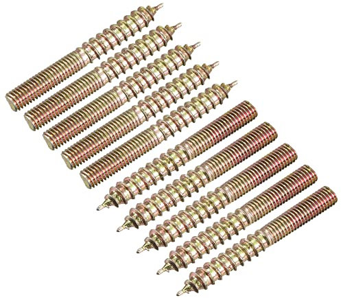 sourcing map M5x40mm Hanger Bolts, 24pcs Double Ended Thread Dowel Screws for Wood Furniture Connecting