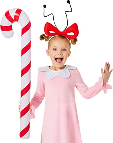 InSpirit Designs Dr. Seuss Kids Cindy Lou Who Costume Kit | Officially Licensed | The Grinch Who Stole Christmas | 3 Piece Costume Set