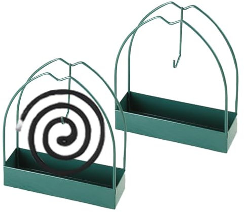 2 Stück Halter Für Moskitospulen, Räucherstäbchenhalter, Räuchergefäßhalter, Moskito Spulen Halterung, Hängespule Aus Metall Moskitospulen-Halter, Mückenspirale Halter Für Zuhause Camping