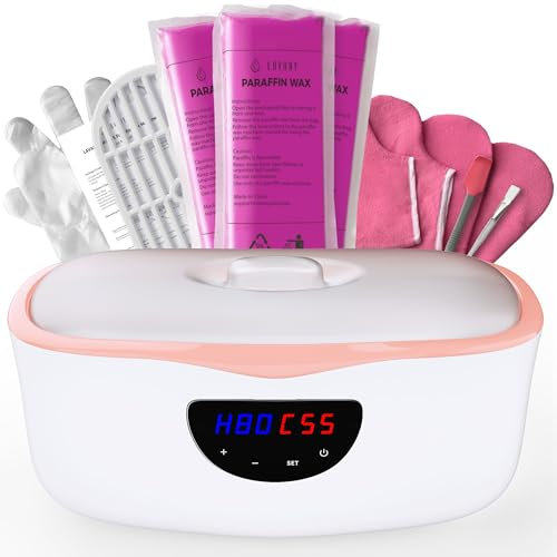Paraffinbad für Hände und Füße 4L, Paraffin Wachsbad Maschine mit Auto-Modus, Präzisions-Temperatur & schnelles Schmelzen für Paraffinbäder (Rosa)