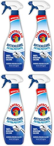 Chanteclair - Anticalcare Universale Antigoccia - Ideale Contro il Calcare su Acciaio, Rubinetti e Ceramica, Azione Antiruggine, Forza&Igiene - 625 ml (Confezione da 4)