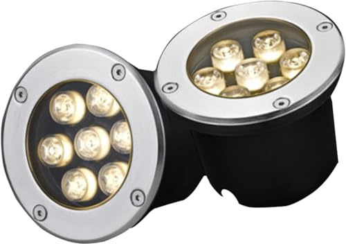 KjoiDWz Spots LED subaquatiques for paysage, éclairages d'allée, éclairages souterrains extérieurs étanches, spots LED encastrés(Rgb,18W(12v))
