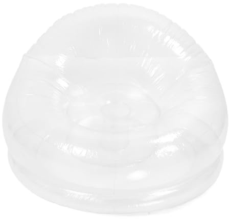 Respicefinem Sedia Gonfiabile Trasparente Trasparente Divano Gonfiabile per Uso Interno ed Esterno Mobili Divertenti in Materiale PVC per Feste in Cortile Giardini Camere da Letto