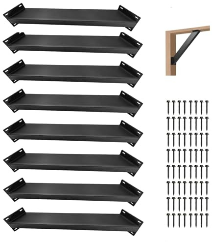 Hanured Pérgola Soporte de 45 Grados 8 Piezas, conector de viga / conector de poste / conector de esquina de madera,Para Pared Esquina Armario Gabinete Cocina Exterior Cama Estante Lavabo
