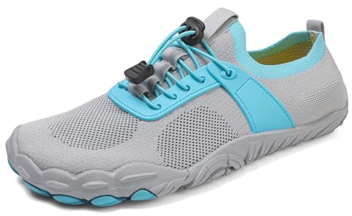 HAJHI Barefoot Tricot Respirantes Unisexes Randonnée Chaussures Aquatiques | Réglables Lacets Souples Chaussures Pieds Nus Antidérapantes Pour L'escalade La Danse