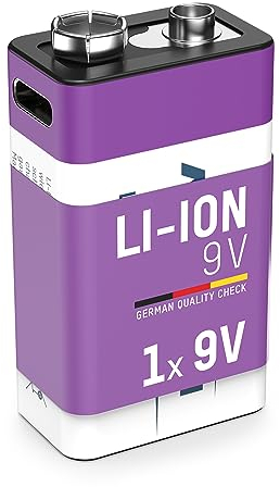 ANSMANN Akku 9V E-Block Typ-C Anschluss Li-Ion 340mAh, 1 Stück, wiederaufladbar, ideal für Mikrofone, Spielzeug, medizinische Geräte, Fernbedienung