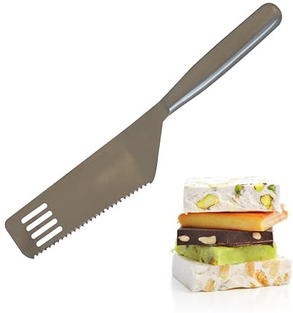 Deagourmet Fusion, Coltello per Dolci e Torrone, Lunghezza Lama:11,5 cm, lunghezza coltello:28 cm, Monofusione di Acciaio Inox