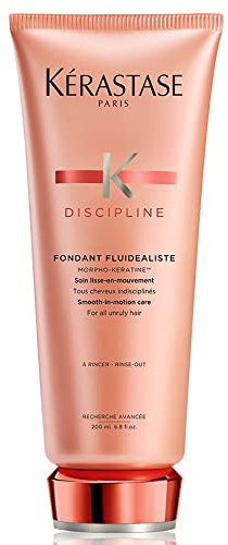 Kérastase Haarspülung für widerspenstiges Haar, Glättend mit Anti-Frizz Effekt, Fondant Fluidéaliste Conditioner, Discipline, 200 ml