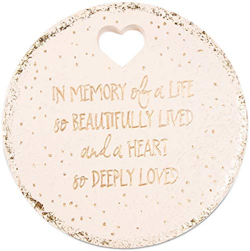 Pavilion Gift Company - in Memory of A Life So Beautifully Live & A Heart So Deeply Loved - 10 Round Weather Proof Garden Stone